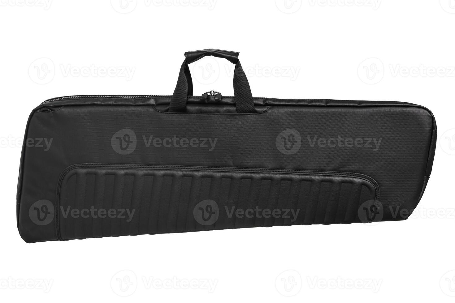 Black soft case for guns isolated for white photo