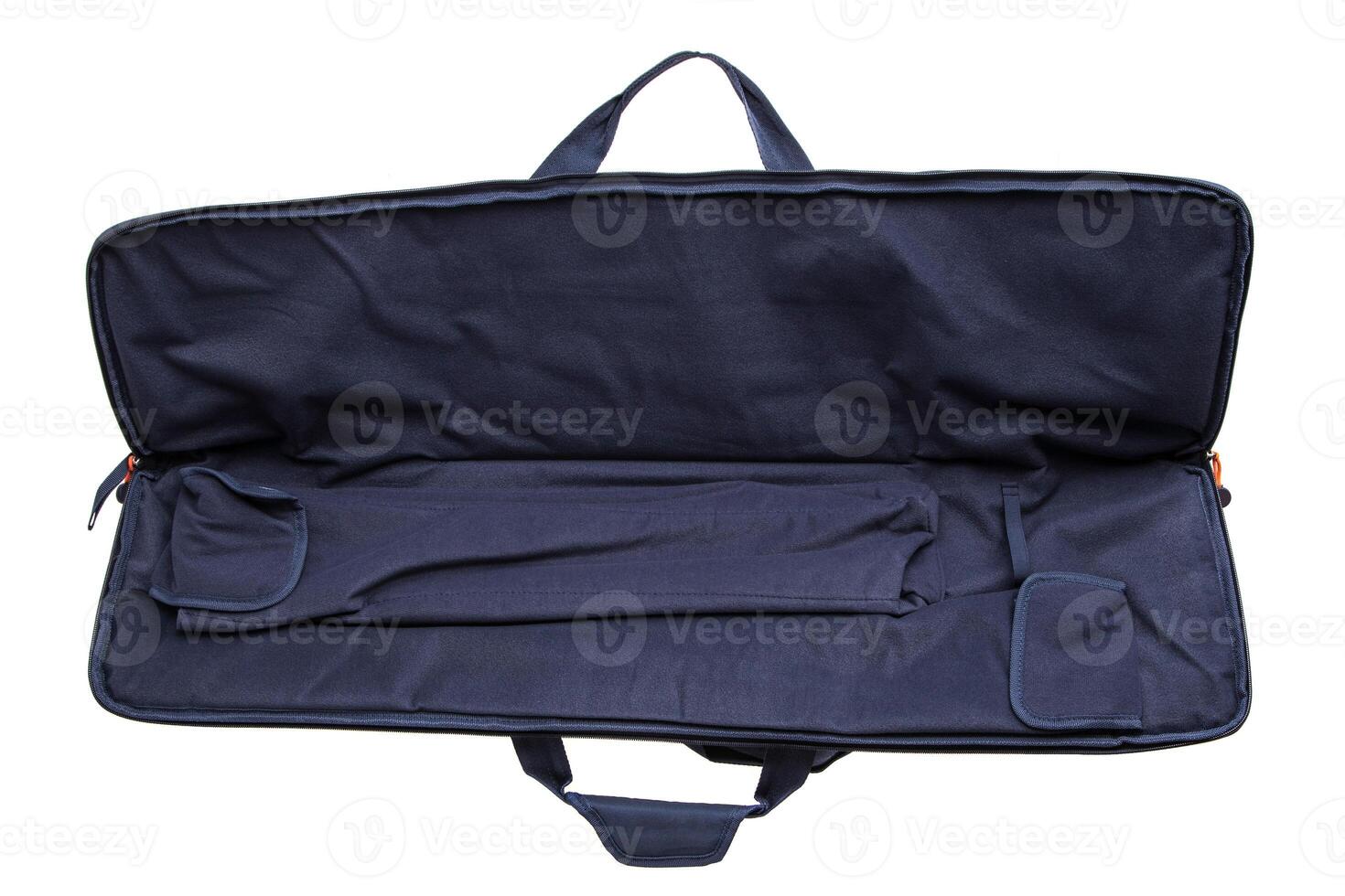 Blue soft case for guns isolated for white photo