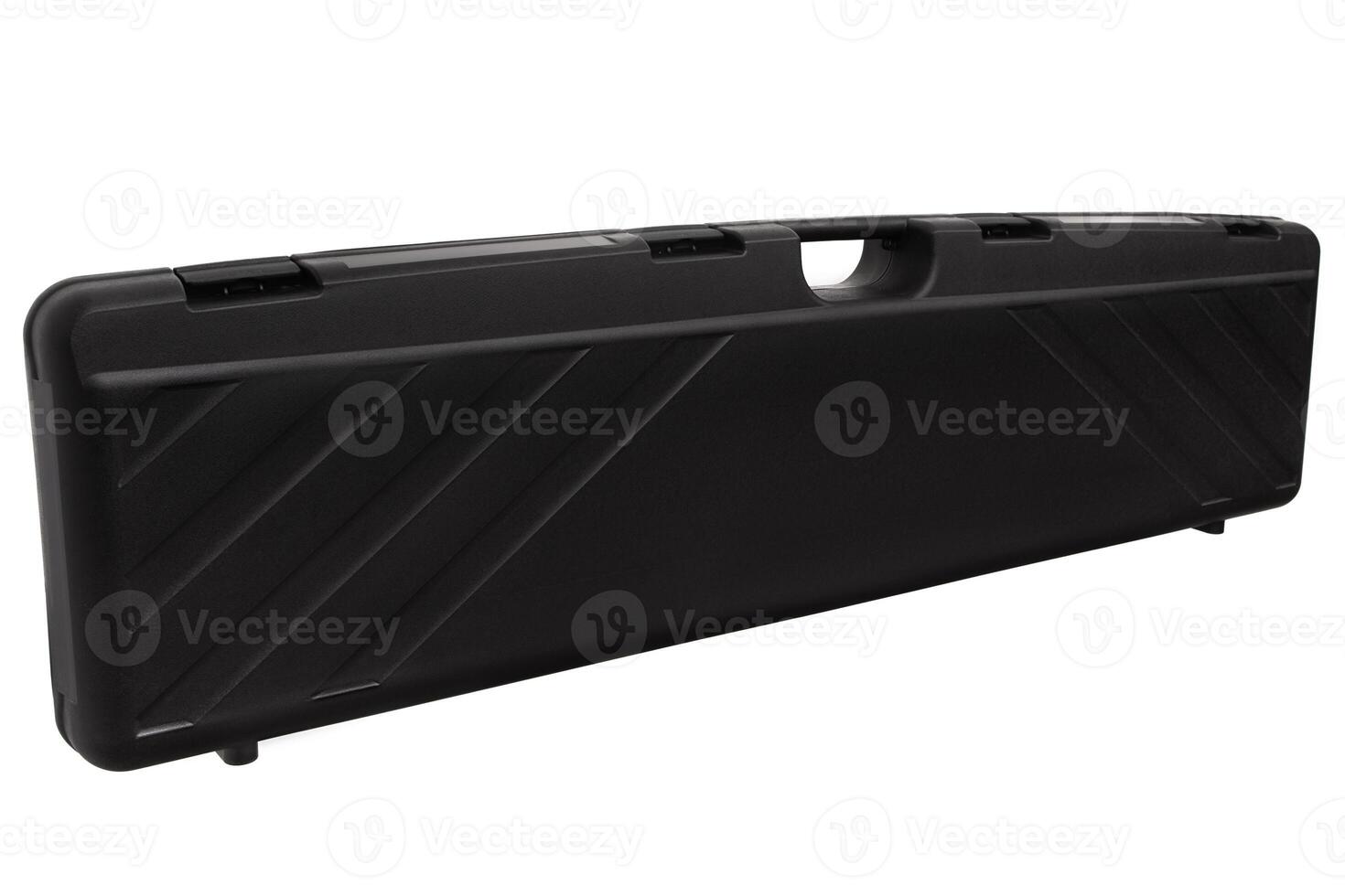 Black case for guns isolated for white photo