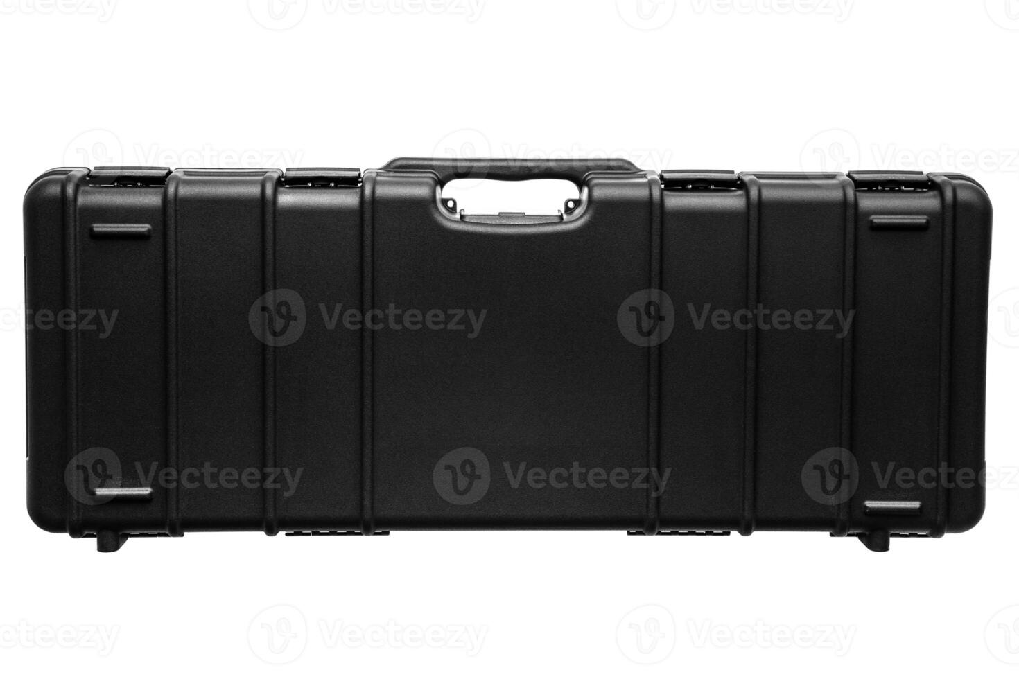 Black case for guns isolated on white photo
