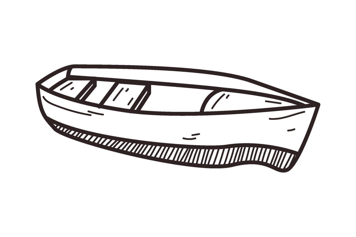 A drawing of a boat on a white background vector