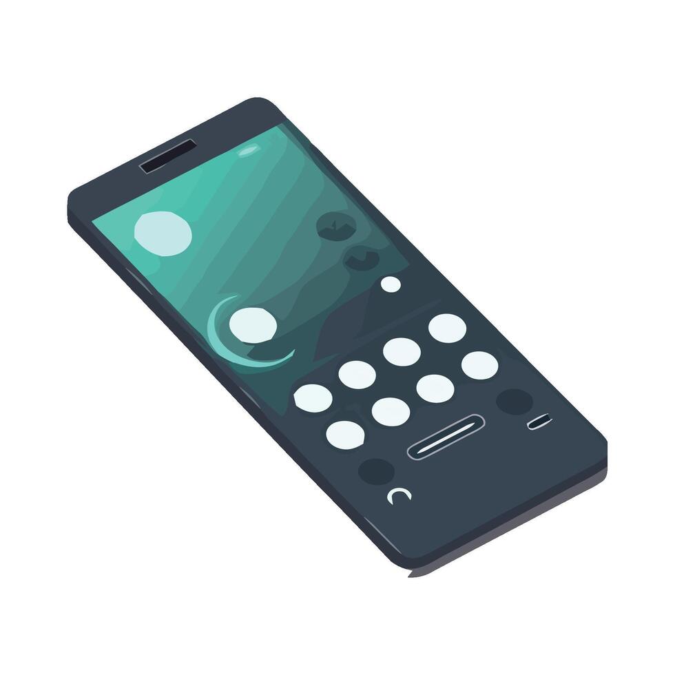 A smartphone with a button on the screen vector