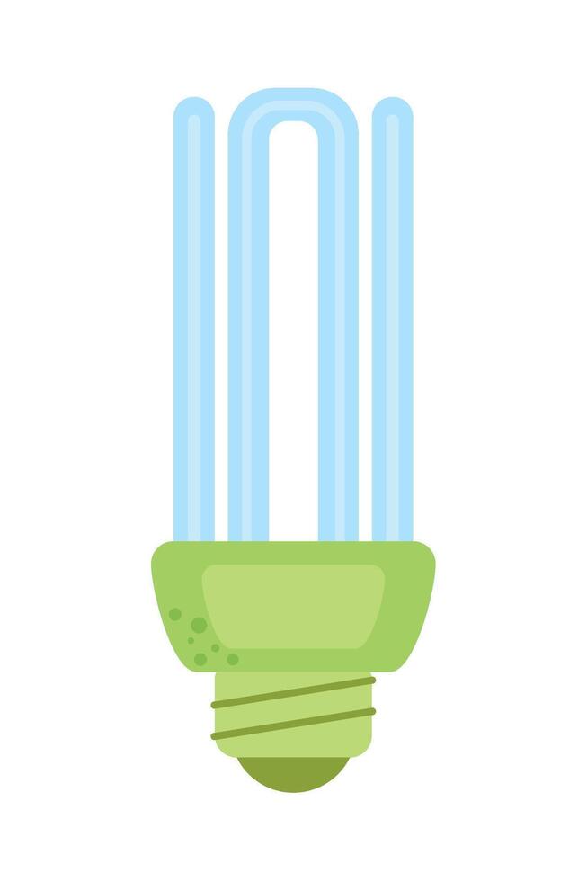 A green light bulb with blue and green wires vector