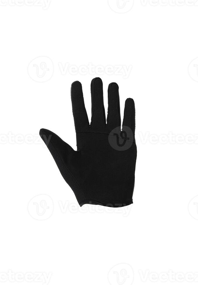 Sports glove made of leather and synthetic material. Isolate on a white background. photo