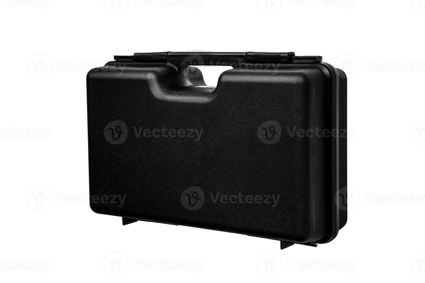 Black case for guns isolated on white photo