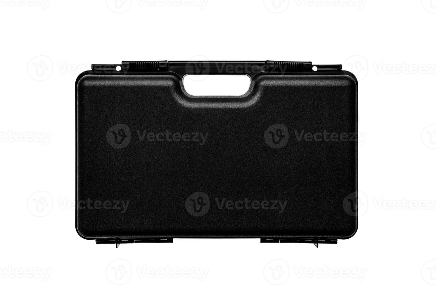 Black case for guns isolated on white photo
