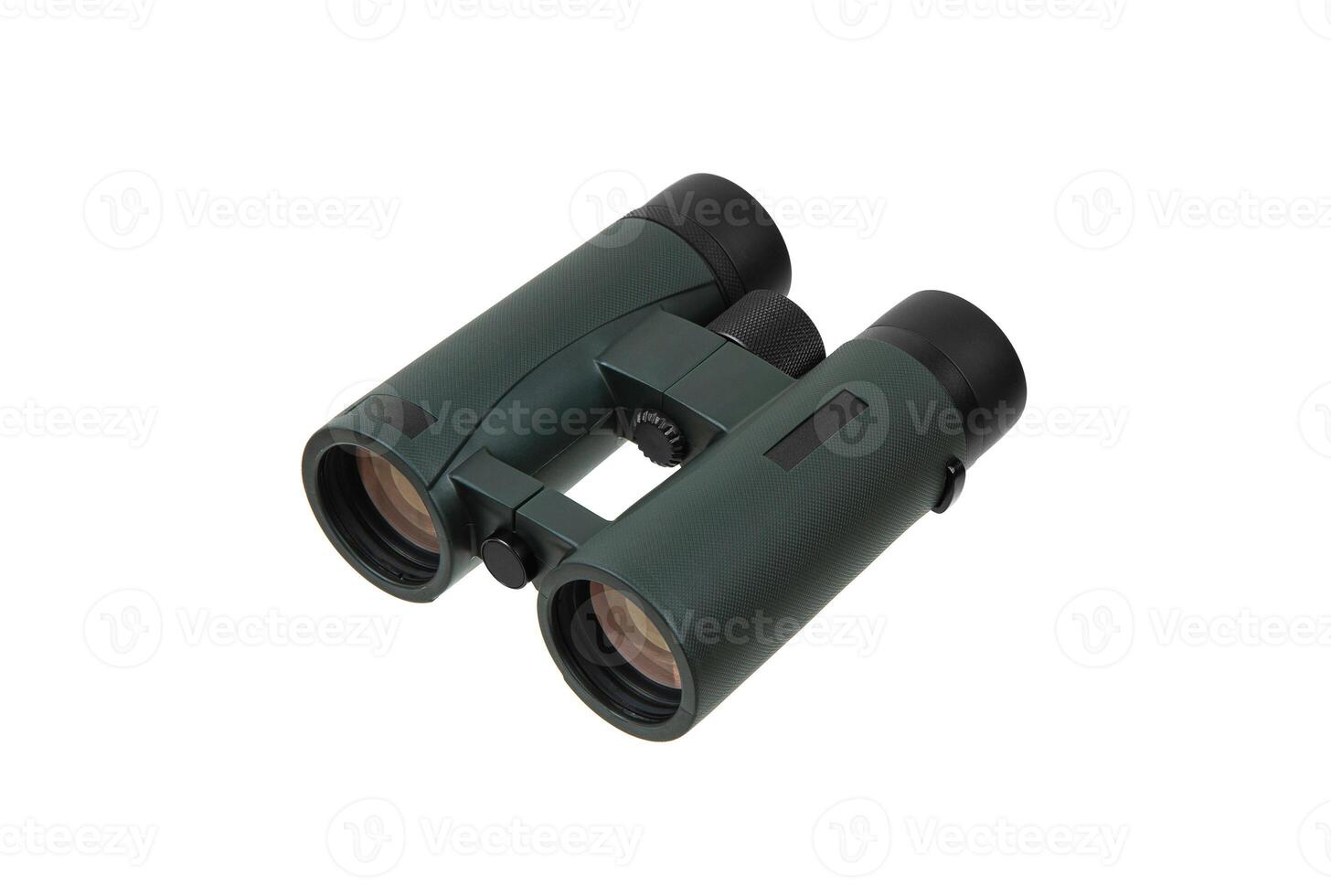 Modern binoculars for long-range observation. Isolate on a white back photo