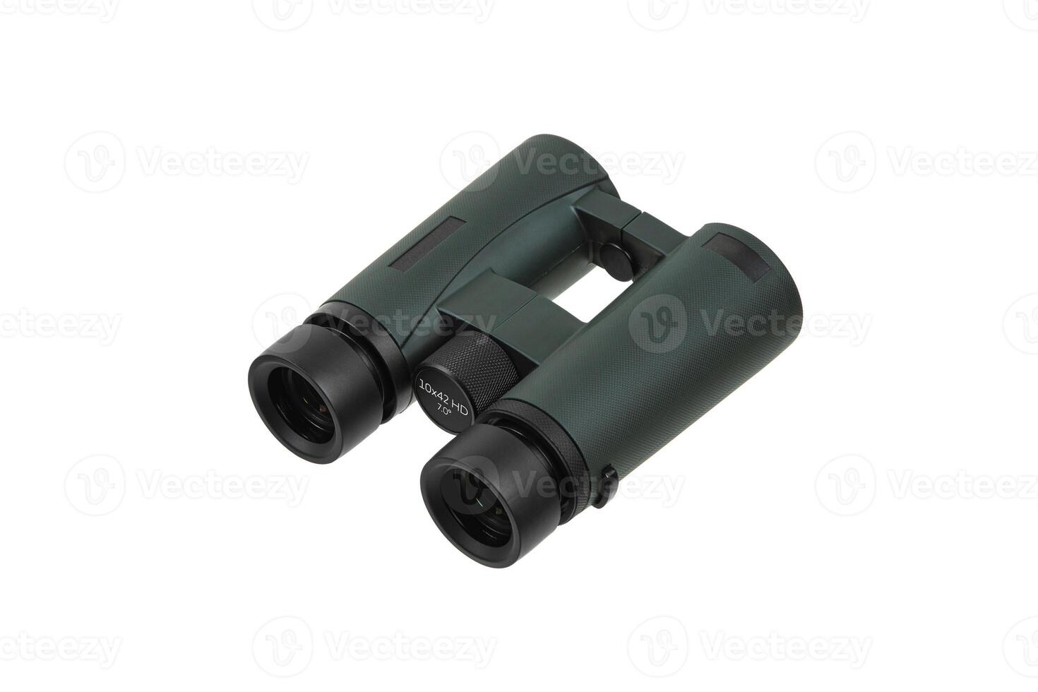 Modern binoculars for long-range observation. Isolate on a white back photo