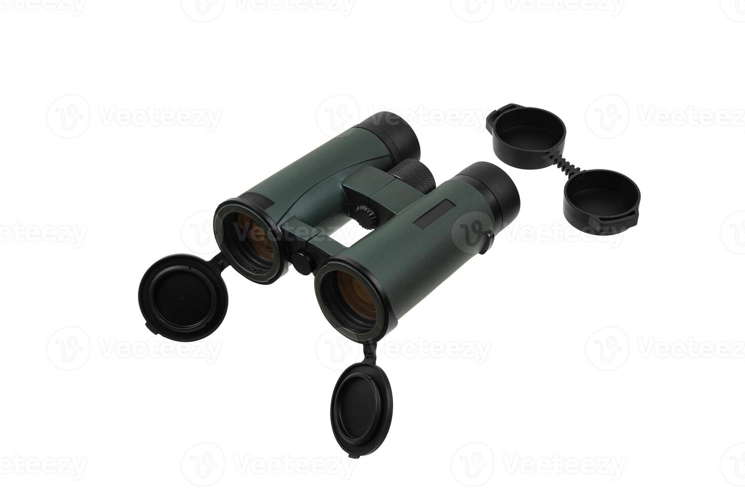 Modern binoculars for long-range observation. Isolate on a white back photo