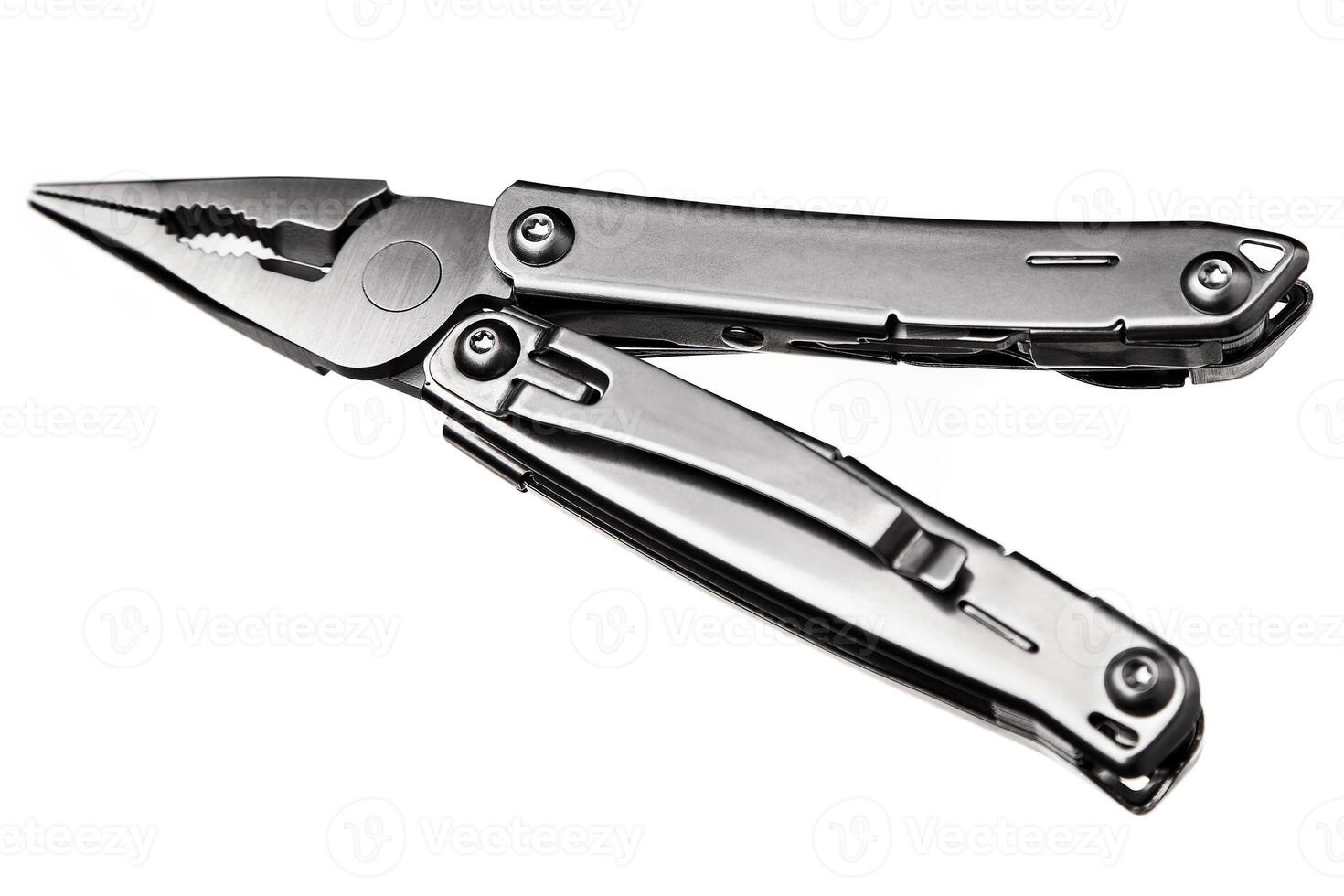 Multitool isolated on white photo