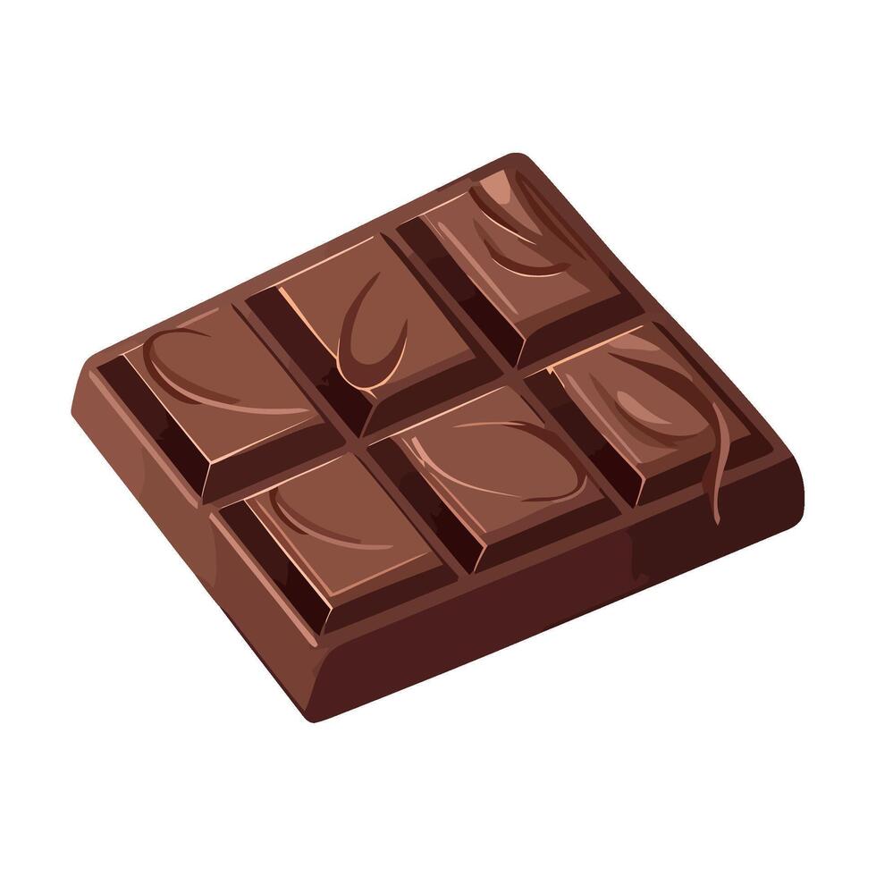 Chocolate bar isolated on white background illustration vector