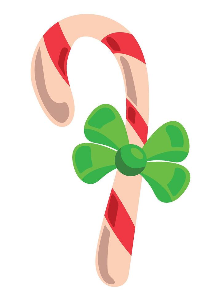 Candy cane with bow vector
