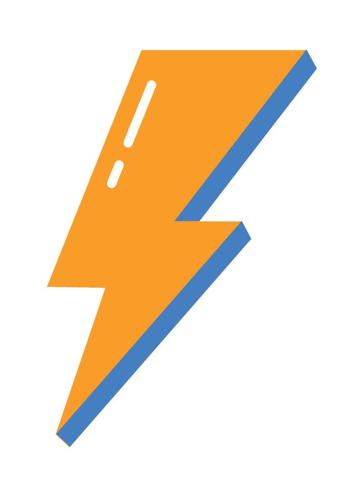 A lightning bolt icon on a white background vector