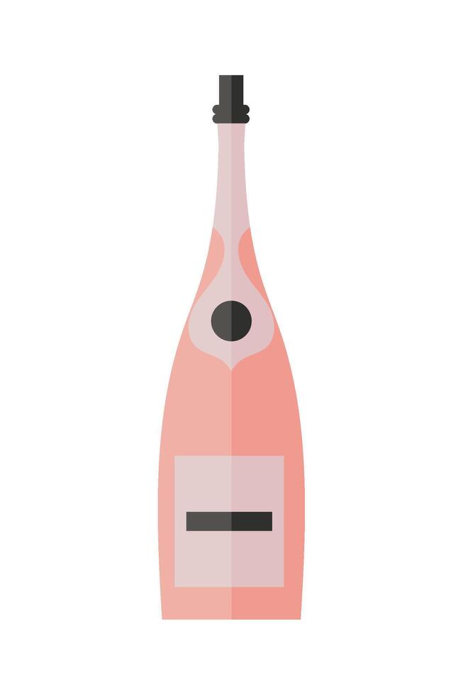 A bottle of champagne on a white background vector