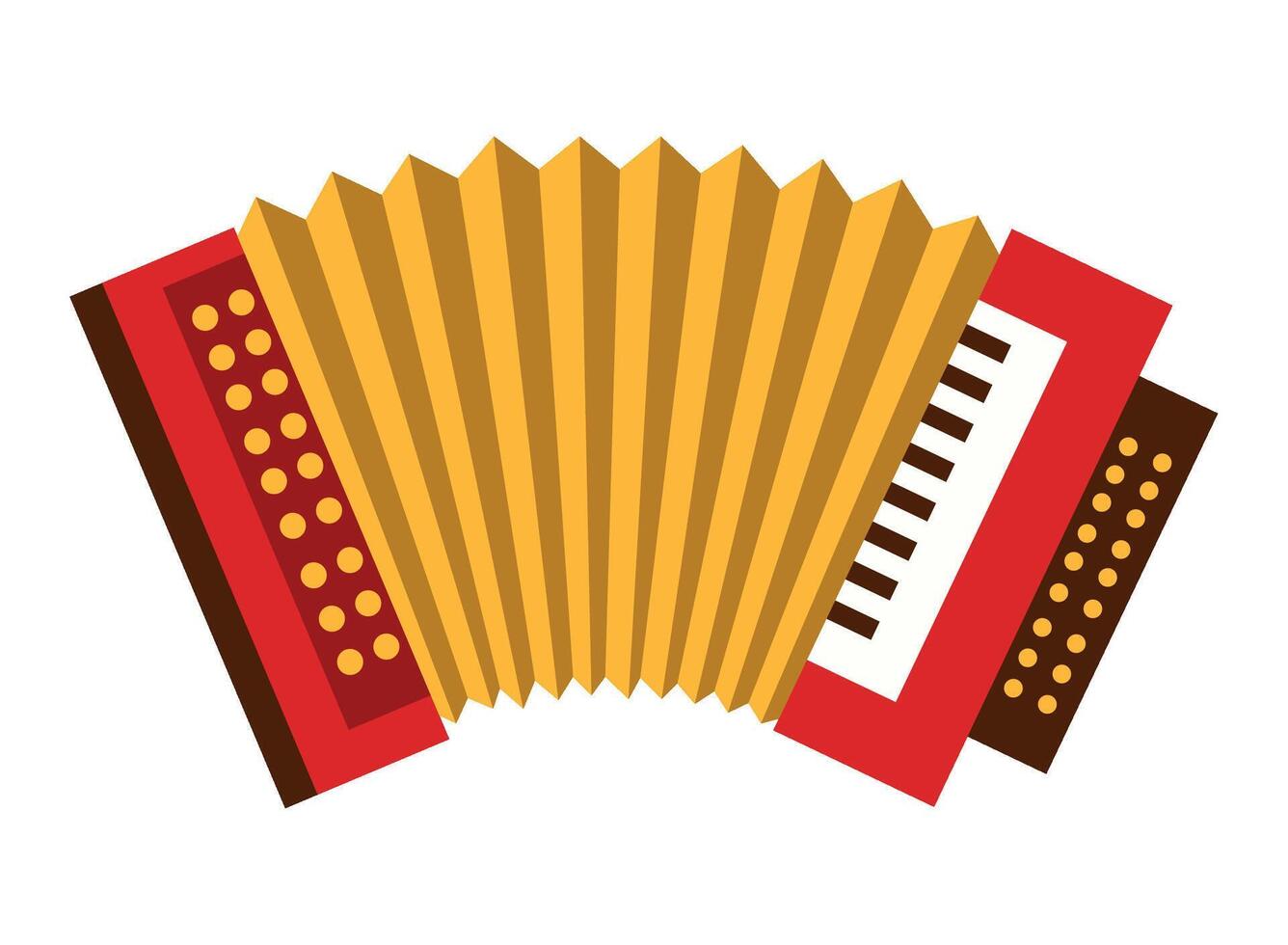 An accordion is shown on a white background vector