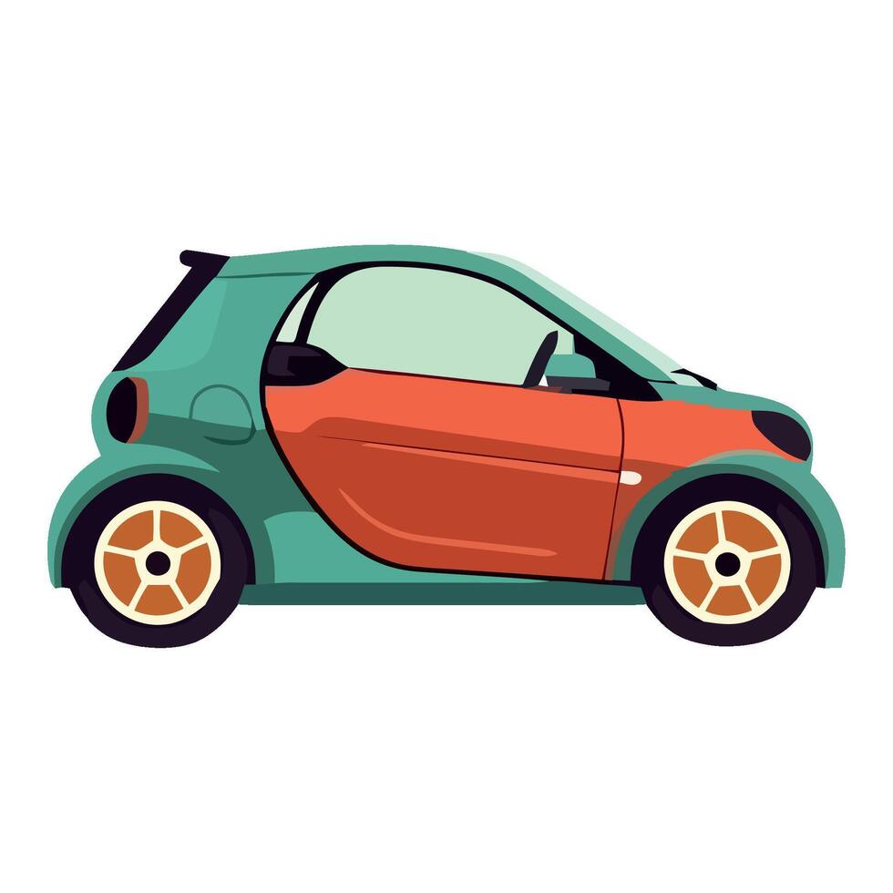 Smart car illustration isolated on white background vector