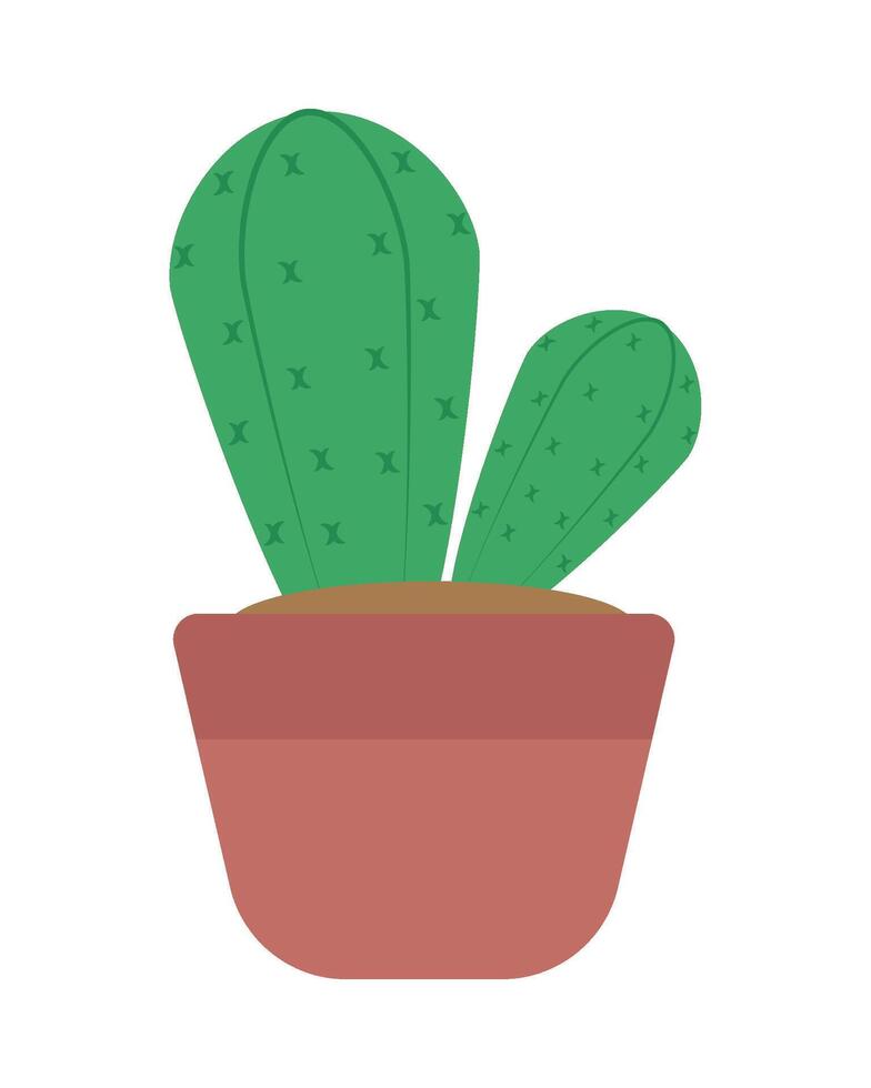 Cactus plant in pot illustration vector