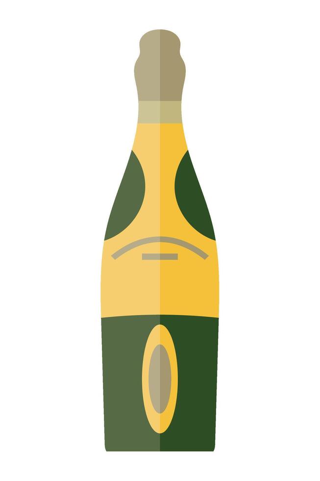 A bottle of champagne on a white background vector