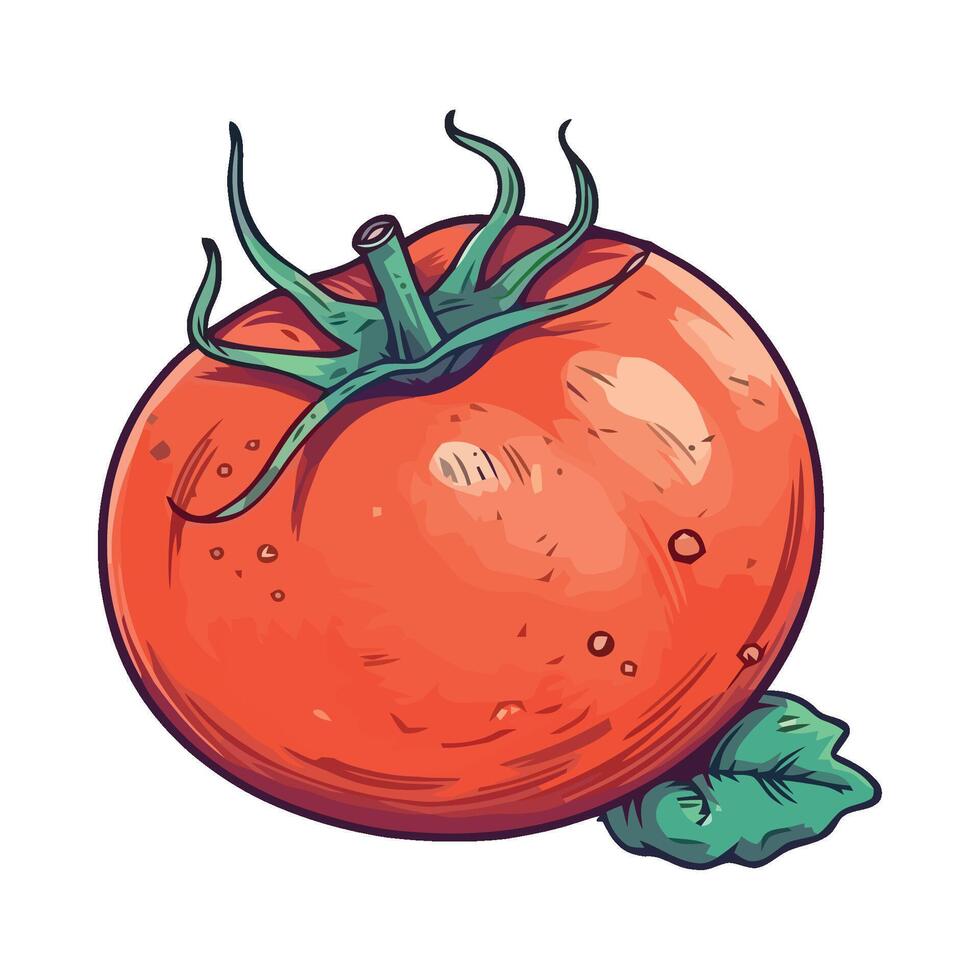 Tomato illustration isolated on white background vector