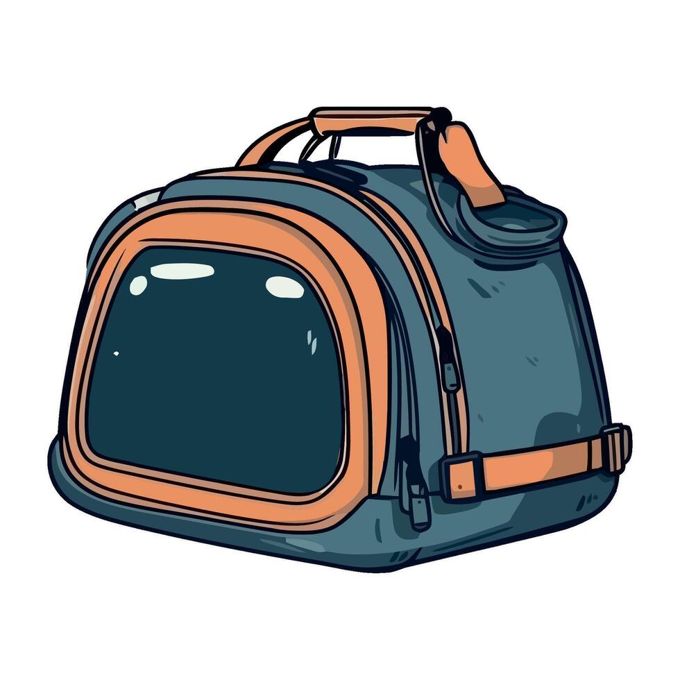A cartoon bag with a window in it vector
