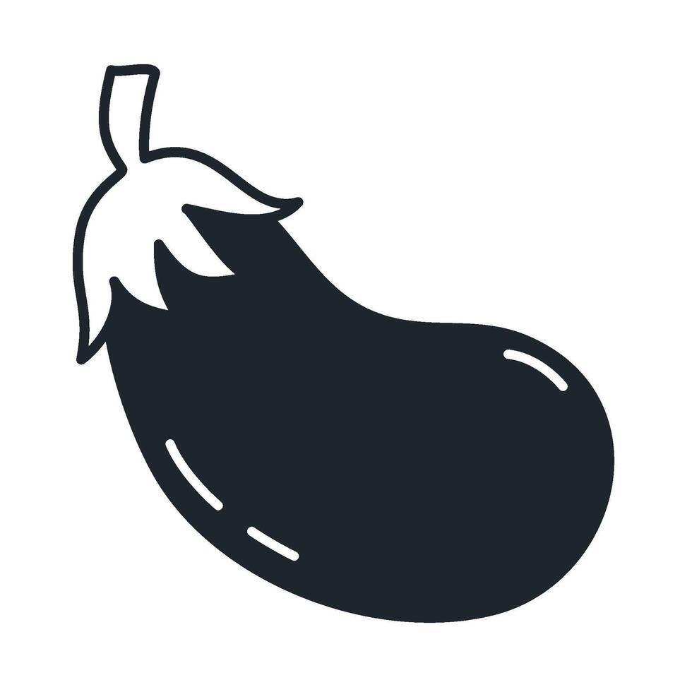 An eggplant icon on a white background vector