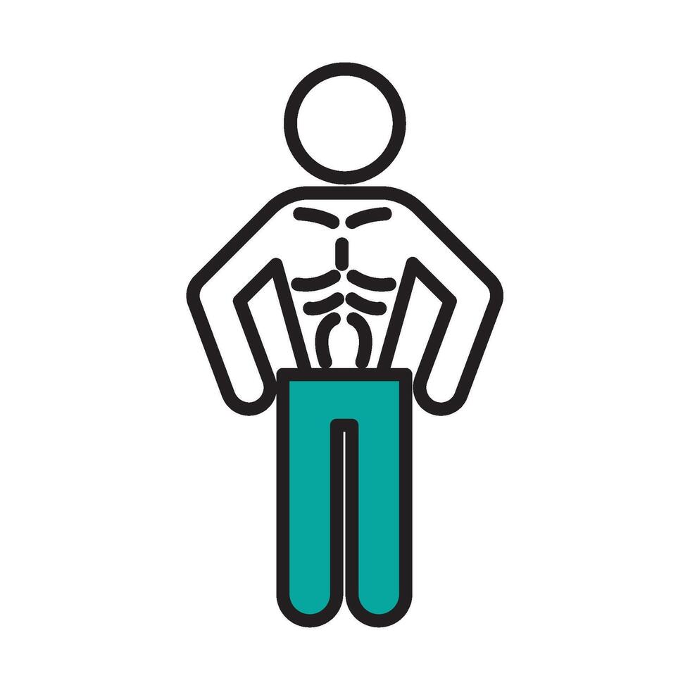 A man with a torso and stomach in the background vector