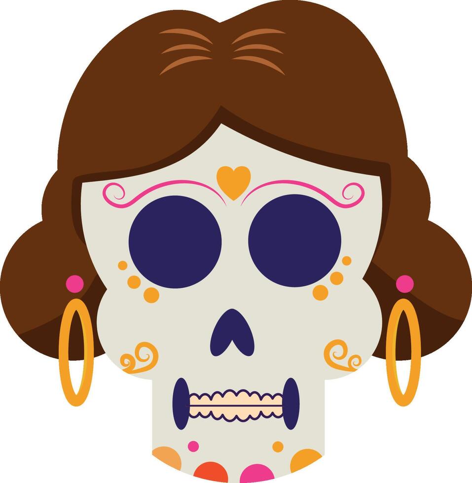 Day of the dead skull vector
