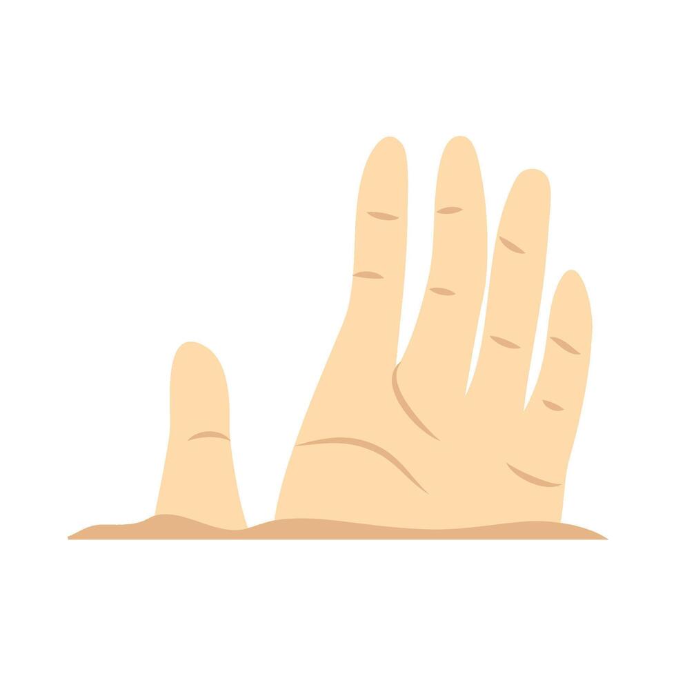 A hand reaching out to the sky with a finger vector