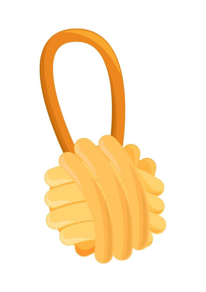 A yellow rope with a handle on it vector