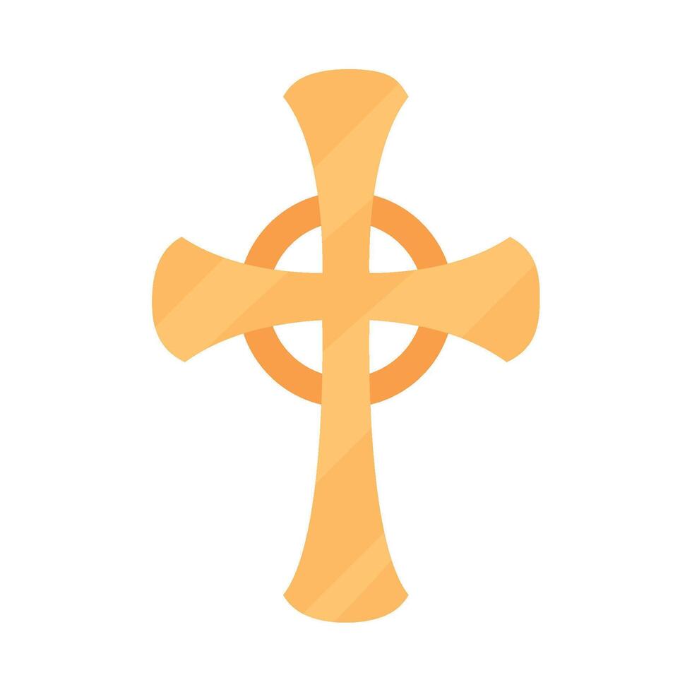 A cross with a circle in the center vector