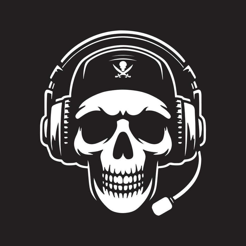 Vintage style skull illustration vector