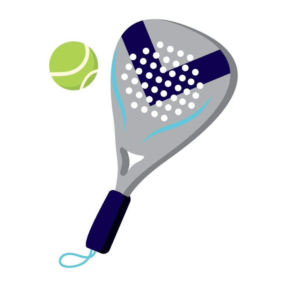 A tennis racket and ball on a white background vector