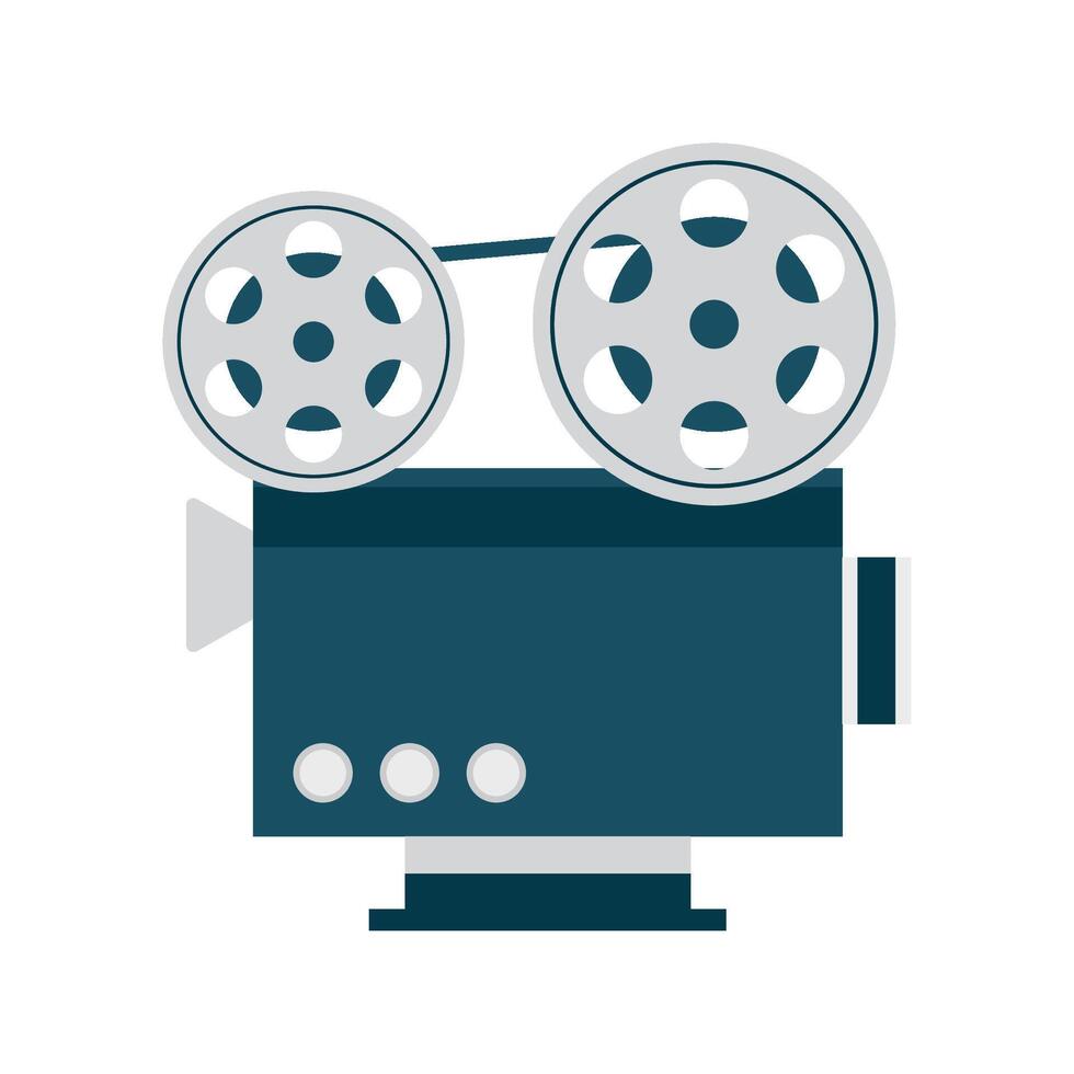 A movie camera icon on a white background vector