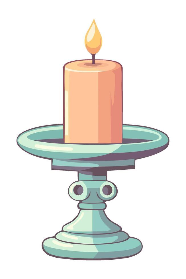 Candle on a pedestal illustration vector