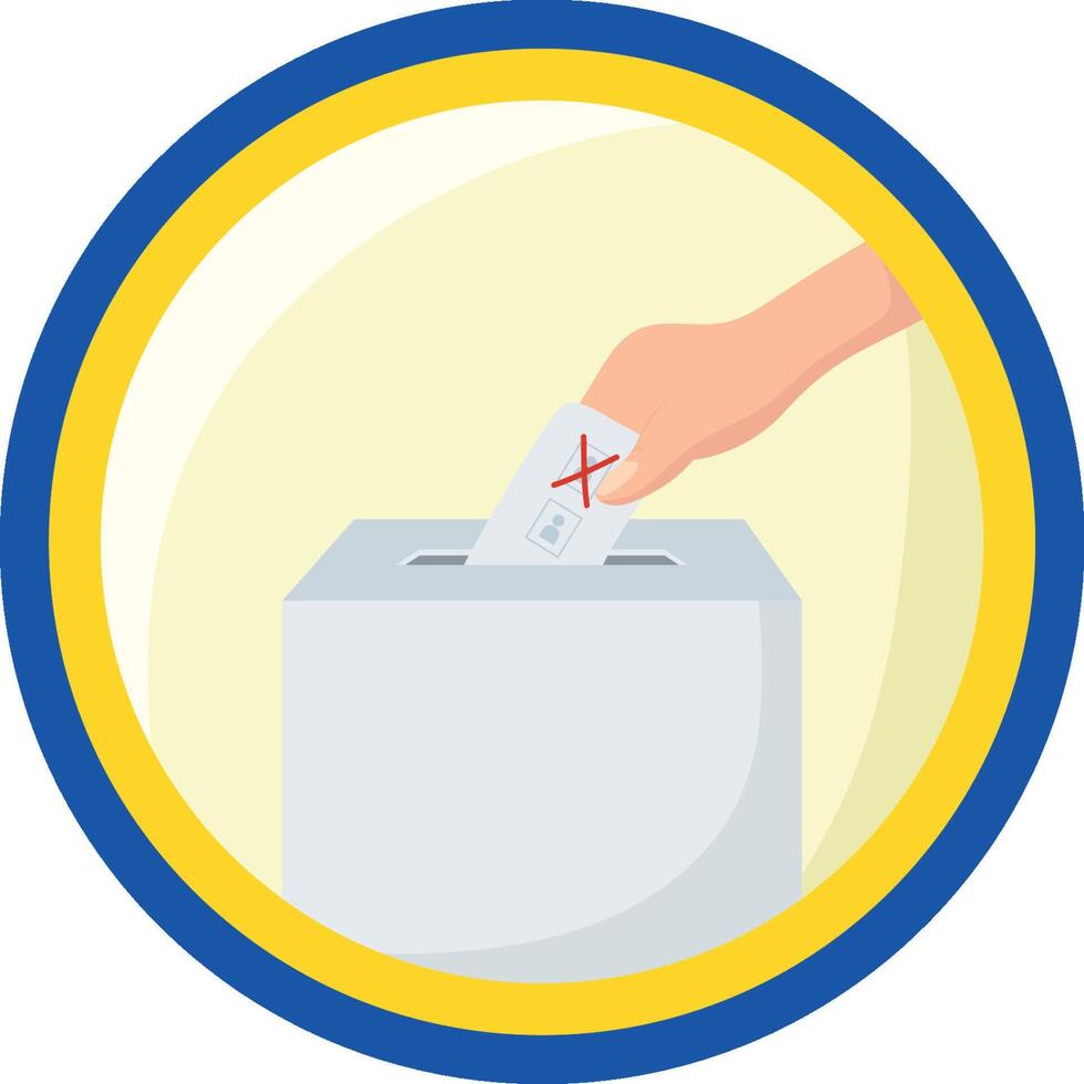 A hand putting a vote in a box vector