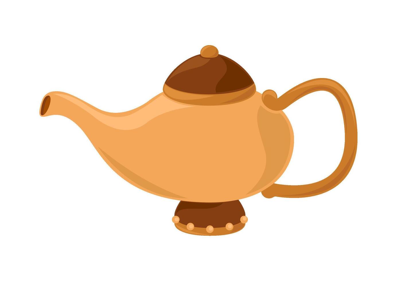 An arabic teapot icon in cartoon style vector