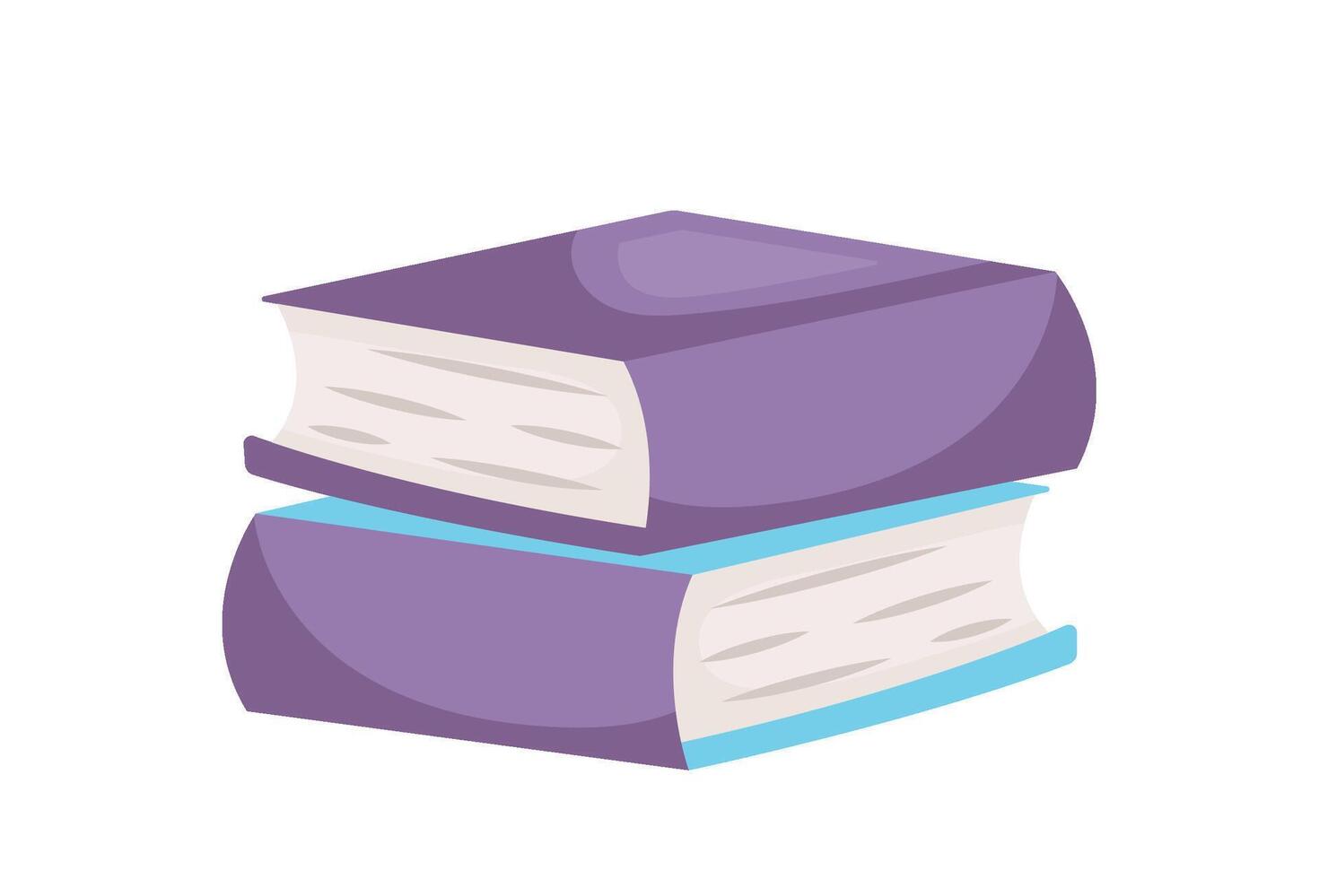 A stack of books on a white background vector