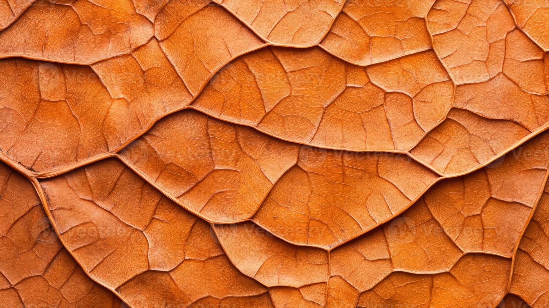 Crumbling dry leaf texture with vibrant orange and brown Thanksgiving feel delicate veins visible highlighting the decay of late autumn photo