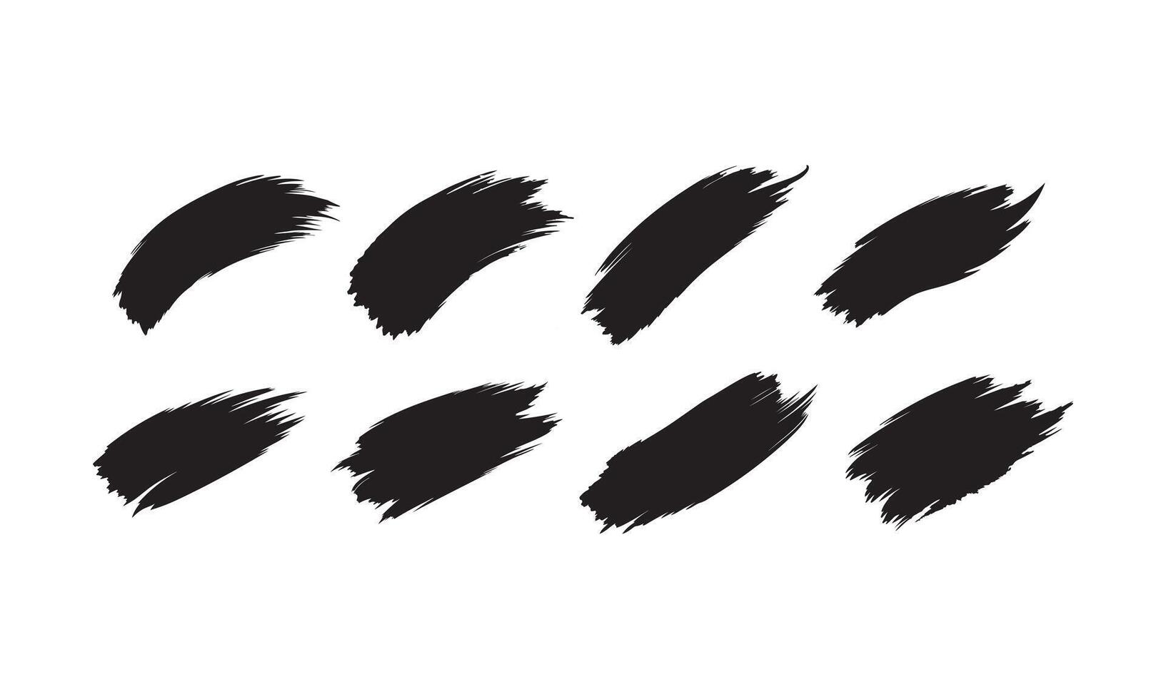 Collection elements of abstract grunge paint shapes . vector
