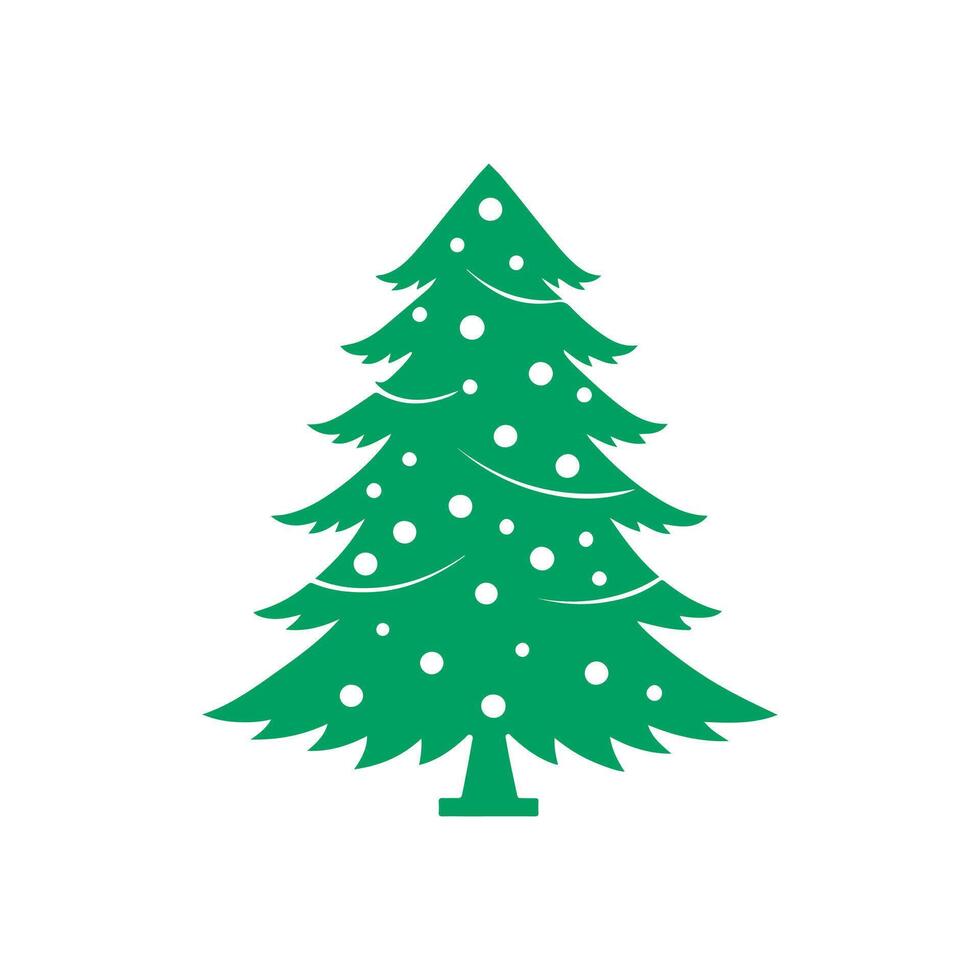 Flat christmas tree art. vector