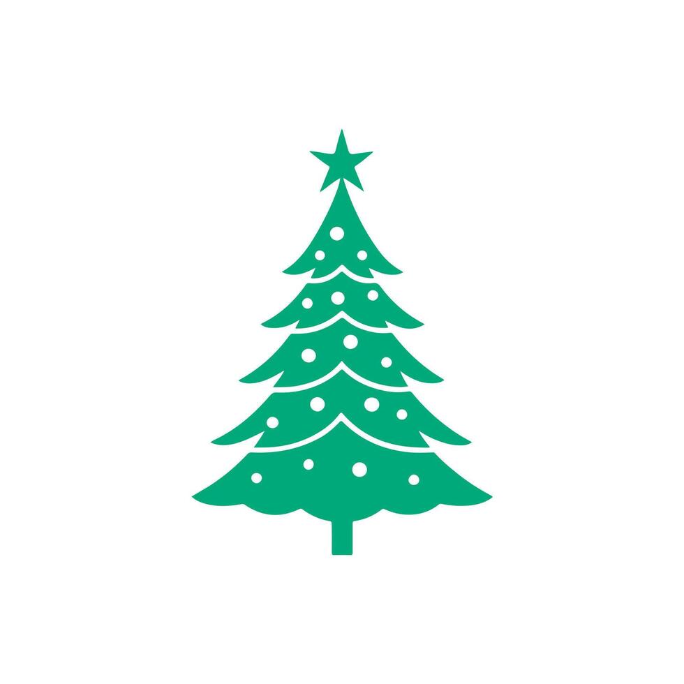 Minimalist christmas tree vector