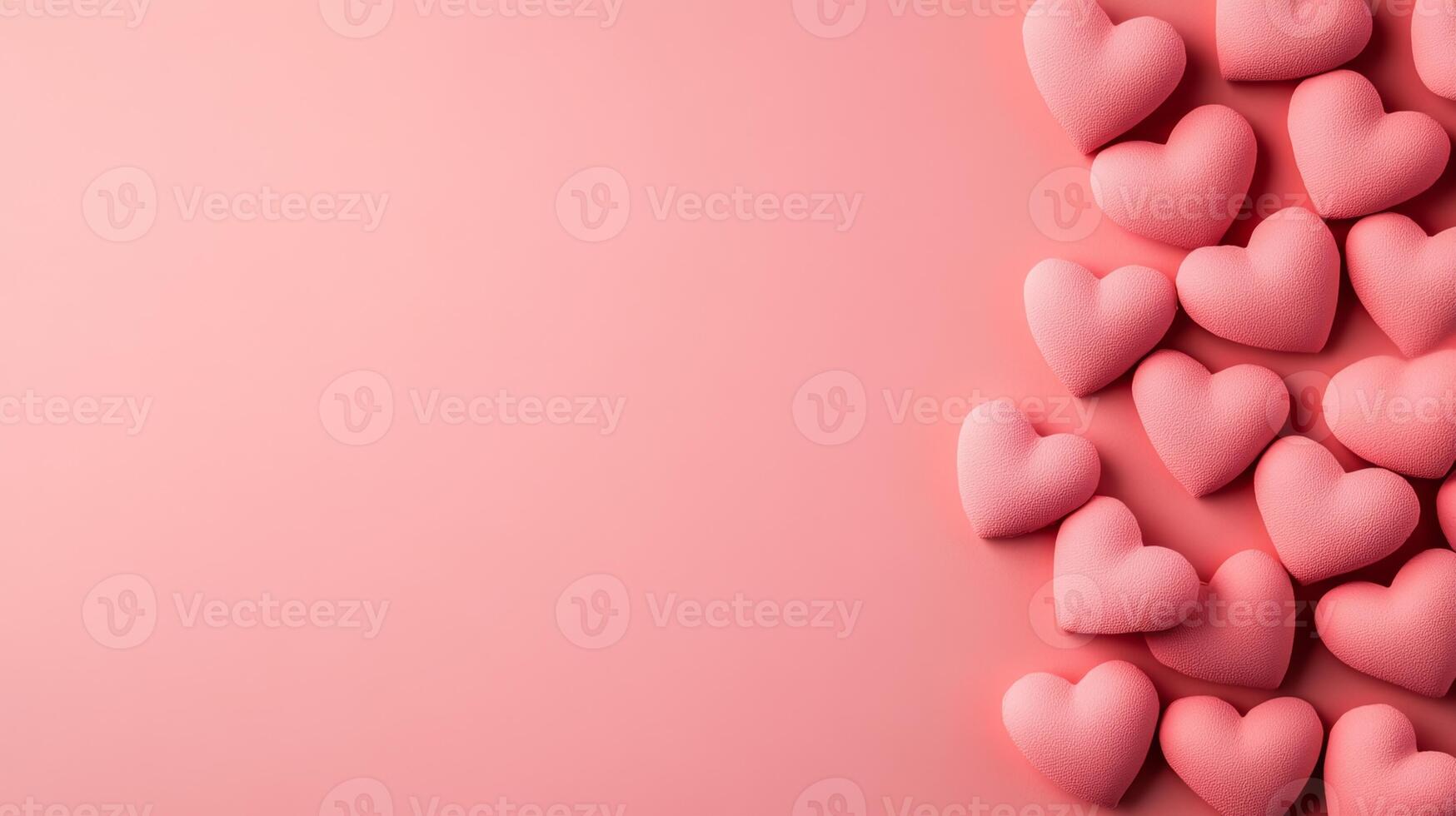 Soft pastel pink background with delicate embossed hearts for a romantic Valentines Day theme gentle tones evoking sweetness love and affection perfect for elegant greeting cards photo