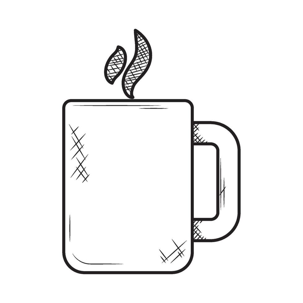 Coffee mug with steam illustration vector