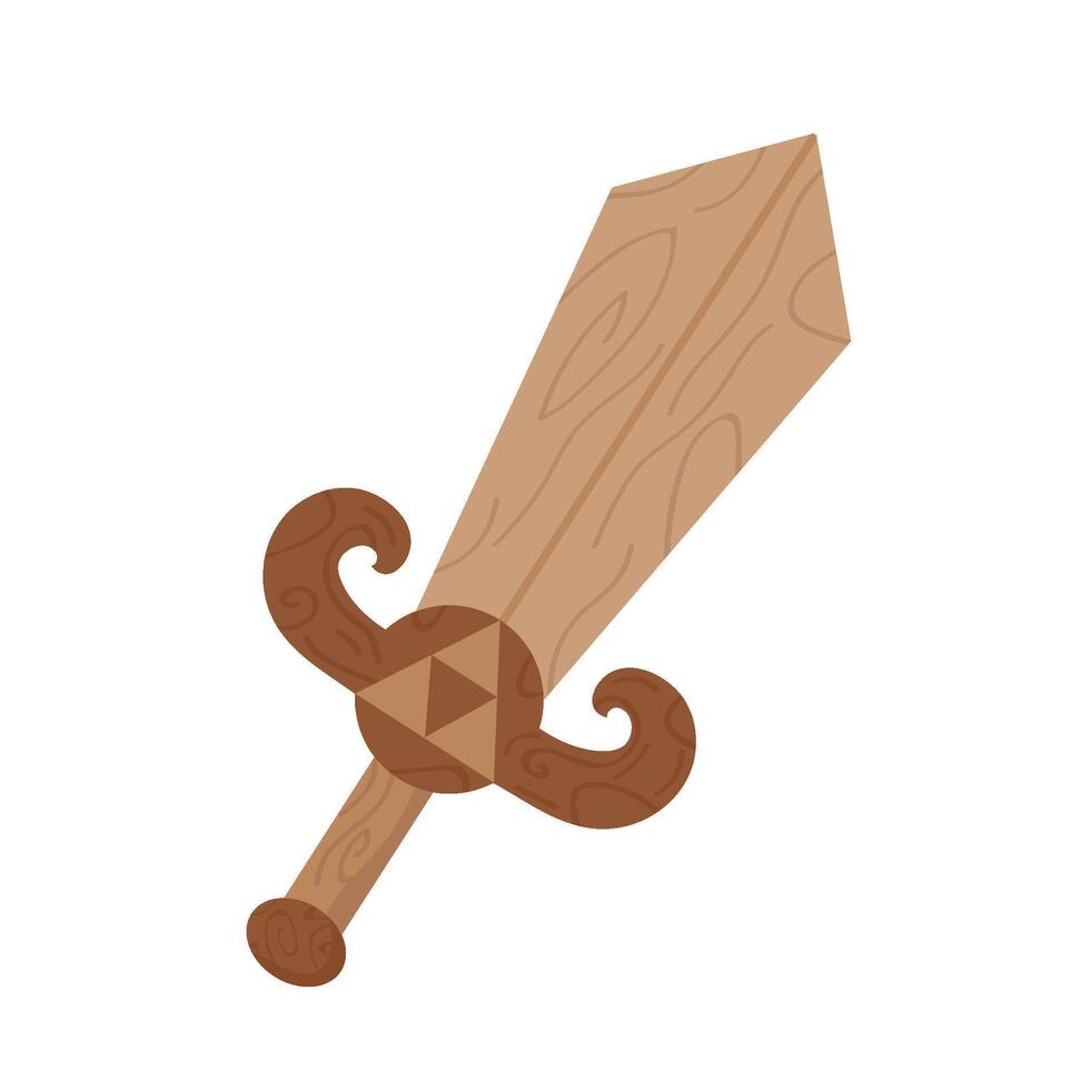 A cartoon sword with a handle and a handle vector