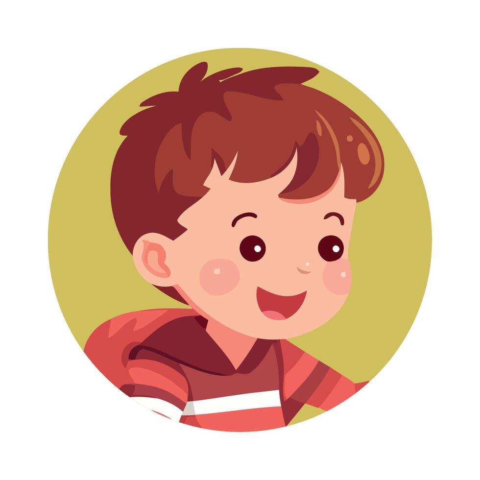 A cartoon boy with a backpack and a smile vector