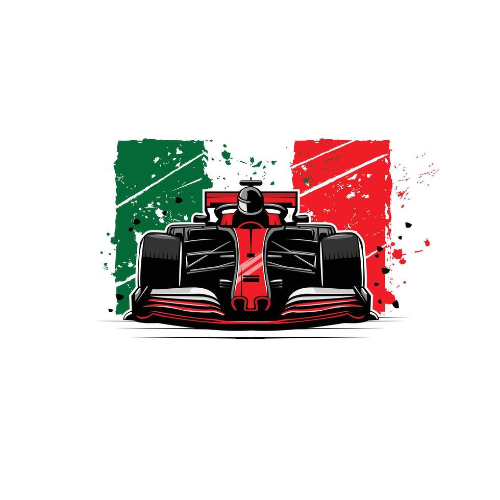 speed racer and italian flag vector