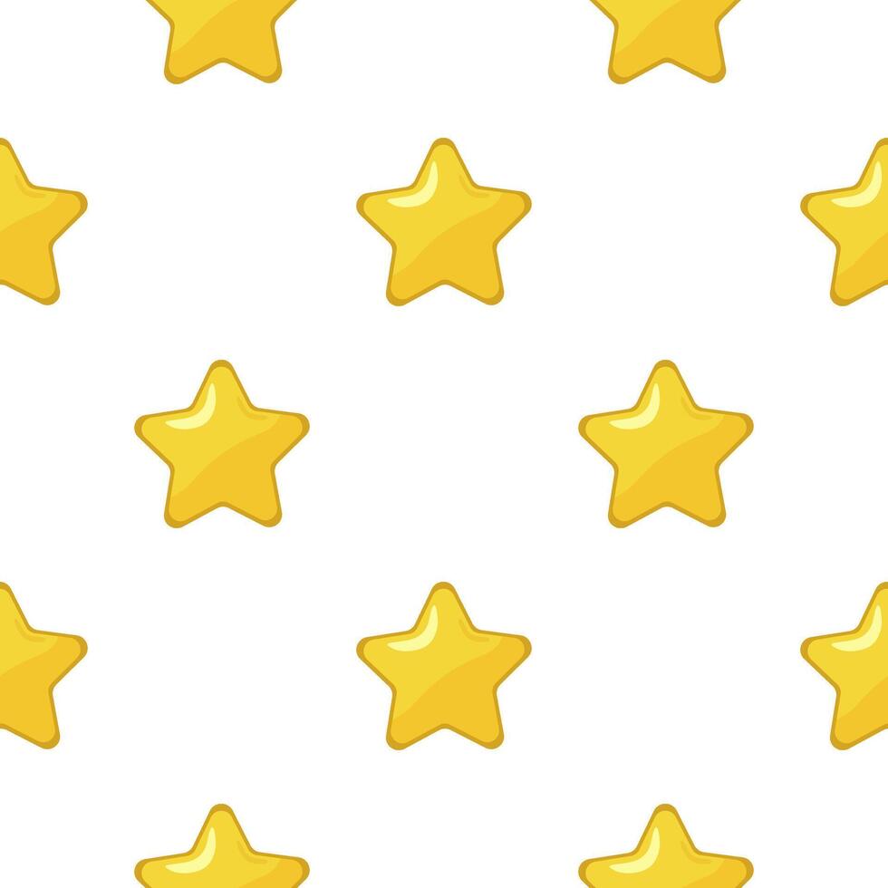 Seamless pattern with yellow stars on a white background. Design for background, wallpaper and decorative elements. vector