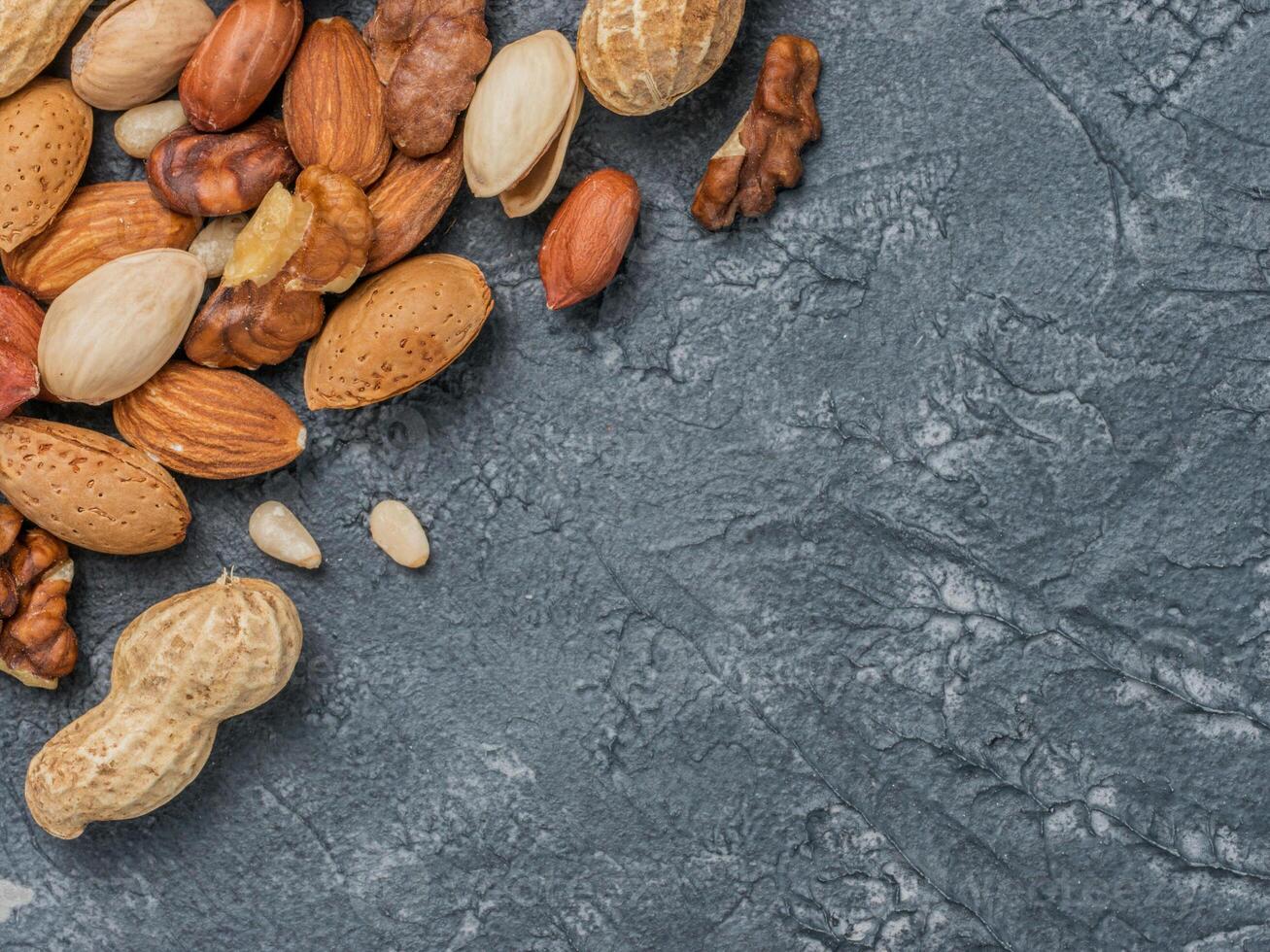 Background of mixed nuts photo