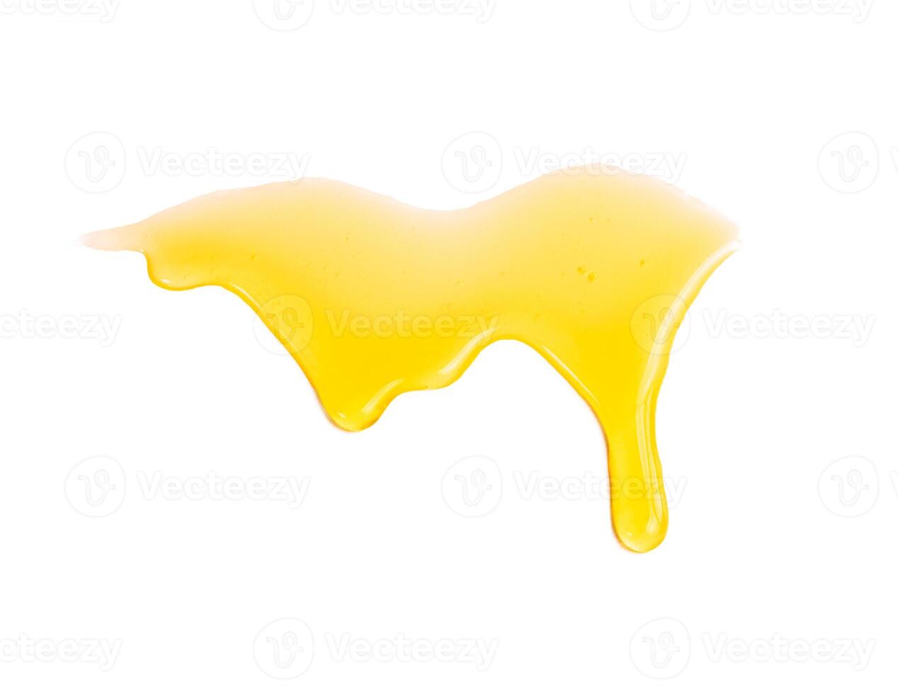 Flow down honey isolated on white photo