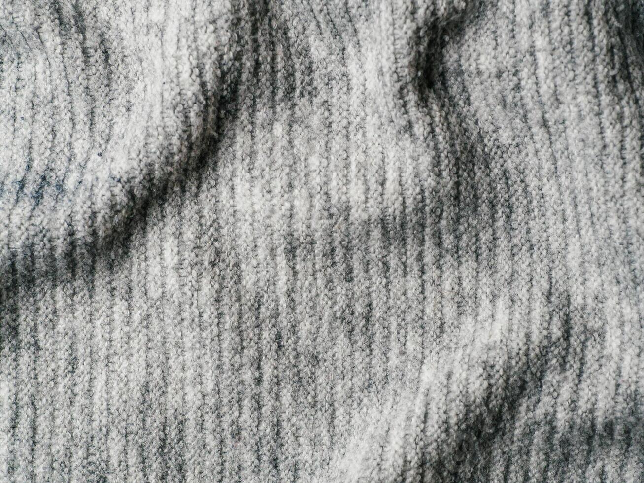 Gray sweater fabric texture photo